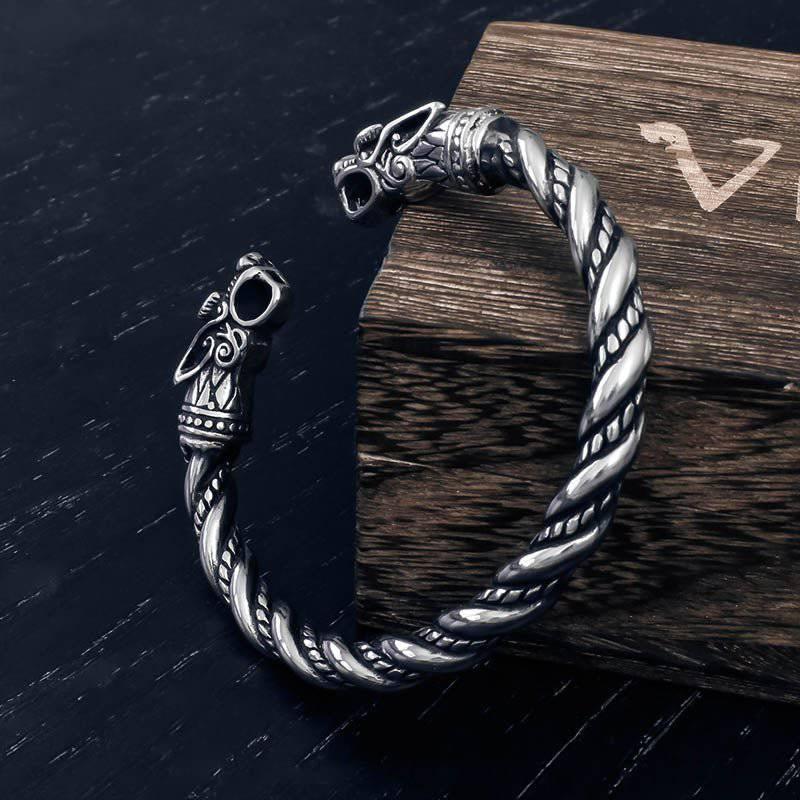 Buy Viking Bracelet Wolf Arm Ring Norse Jewelry Bronze Torc Online in India  - Etsy